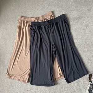 [SET OF 2] Athletic Works XXL Black Lounge Shorts | Plus Size 18-20